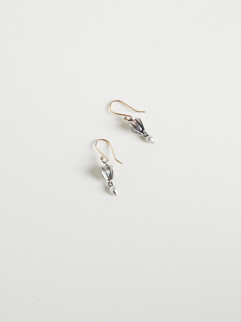 Gabriella Kiss Buckwheat with Seed Earrings in Sterling Silver