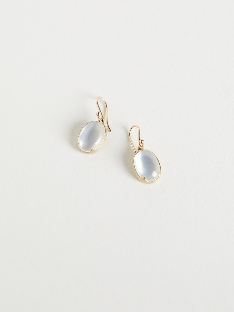 Gabriella Kiss - 5.95ct African Moonstone Earrings on 18k Yellow Gold