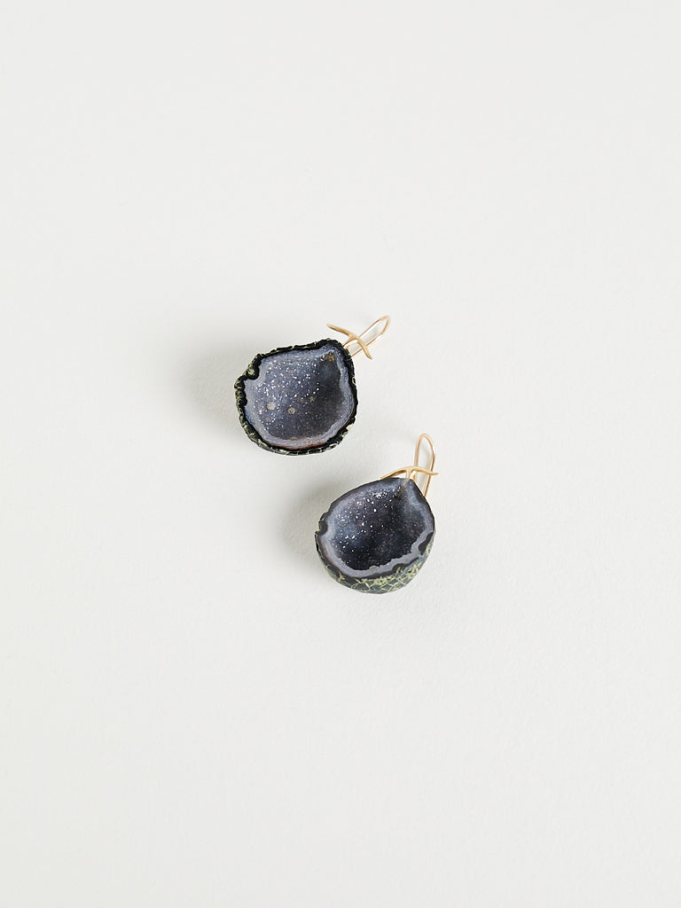 Gabriella Kiss - Drusy Geode Earrings on 18k & 14k Yellow Gold