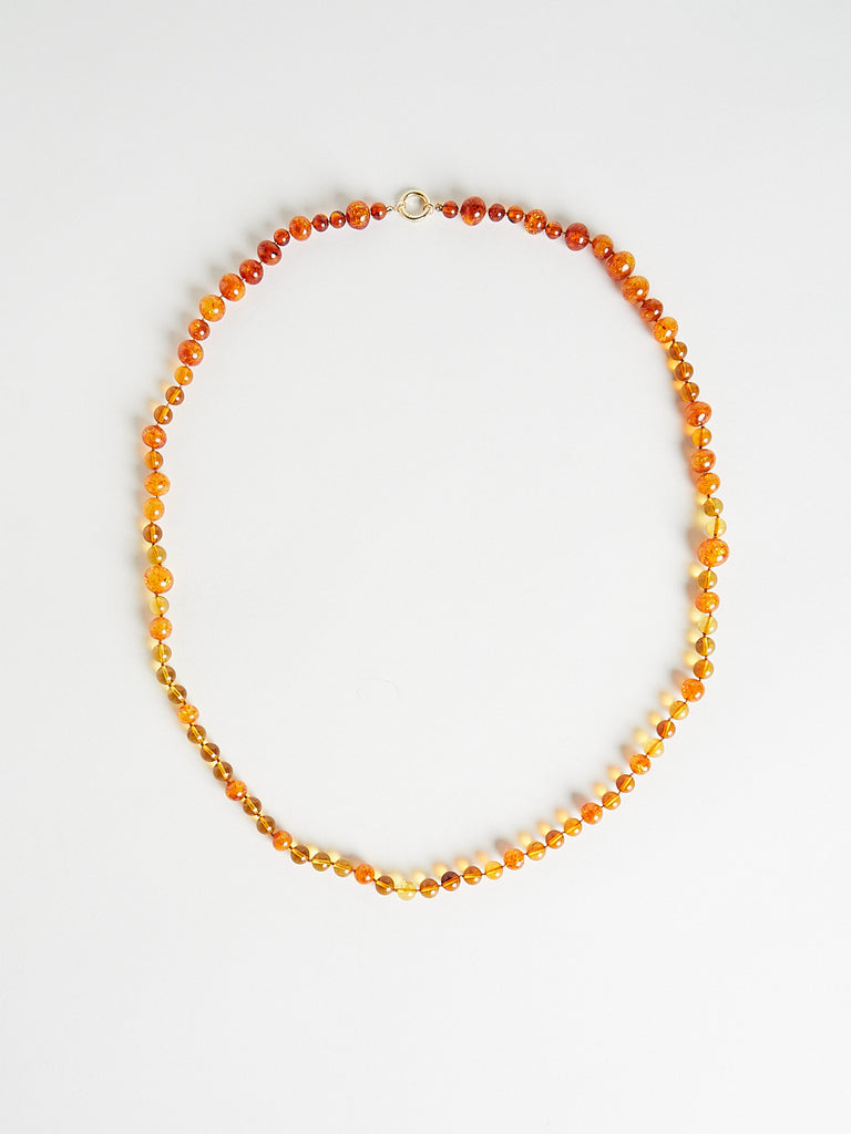 Anna Maccieri Rossi - Mixed Dégradé Amber Beaded Necklace with 18k Yellow Gold Clasp