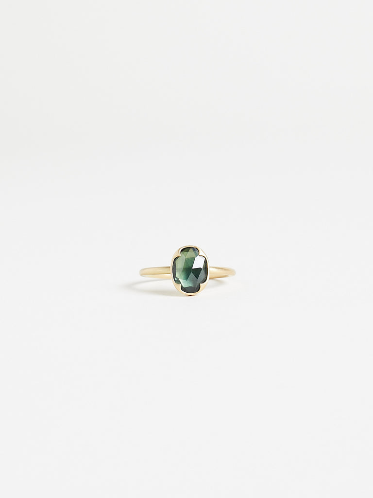 Gabriella Kiss - 1.6ct Green Sapphire Ring in 18k Yellow Gold