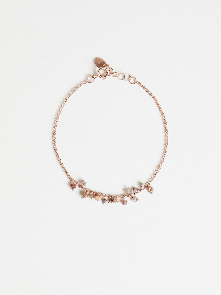 Stephanie Schneider - 015.14 Bracelet in Rose Gold Plated 925 Sterling Silver with Raw Brown Diamonds