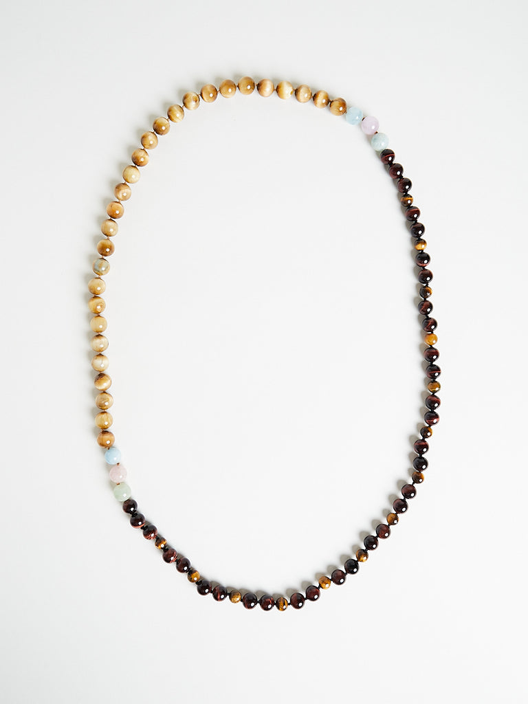 Anna Maccieri Rossi - Tiger's Eye and Aquamarine Necklace