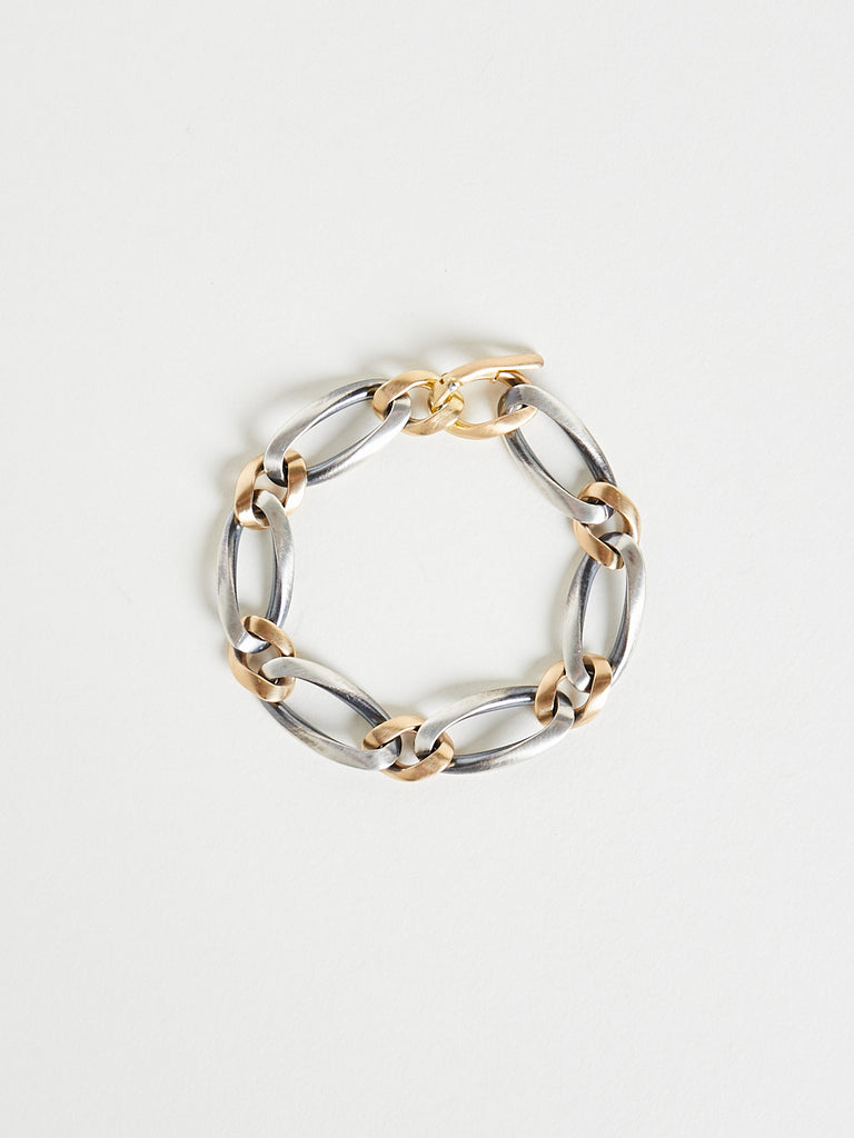 Hum - Bracelet in 925 Silver 18k Yellow Gold