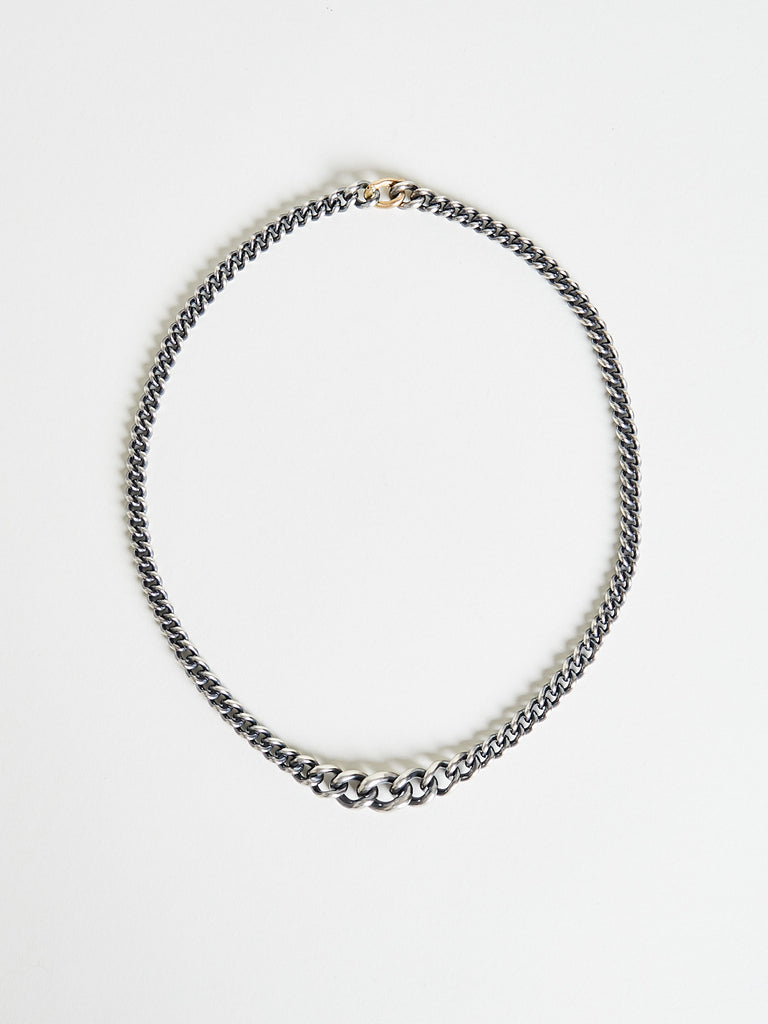 Hum - Necklace in 925 Silver & 18k Yellow Gold