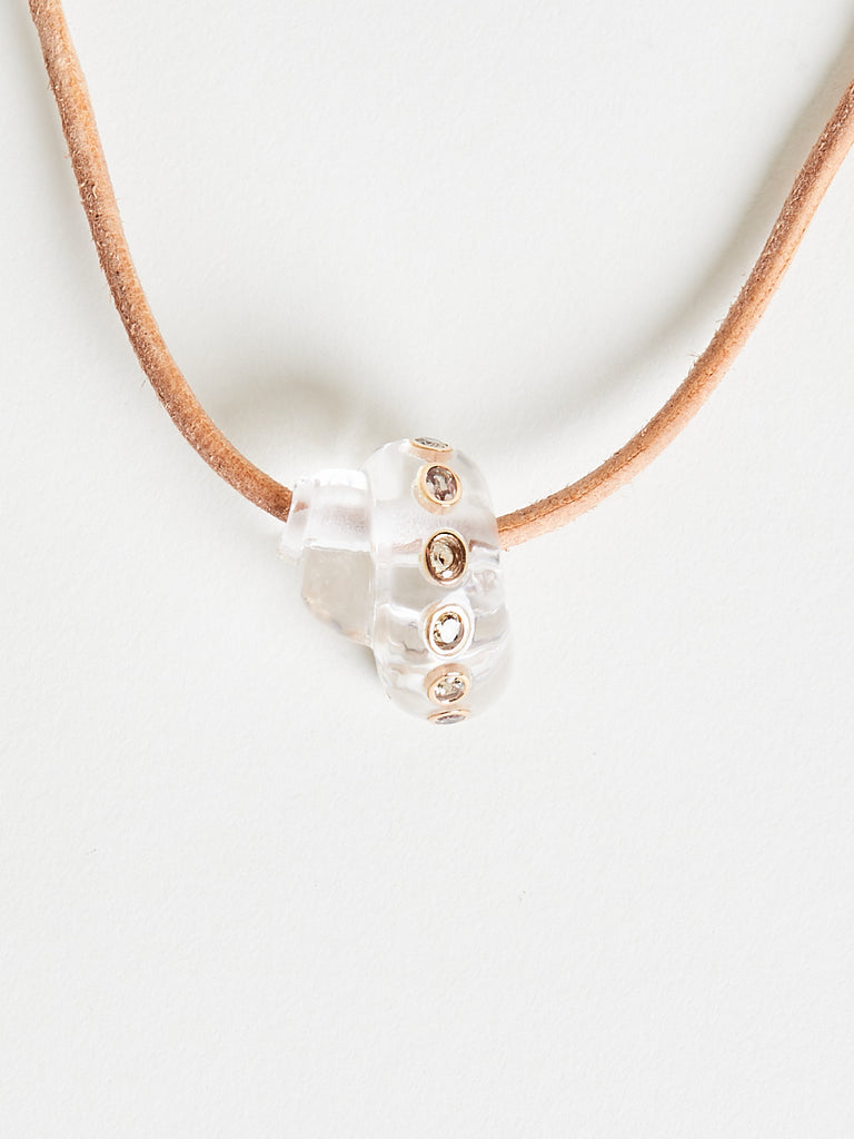 Dezso Sara Beltrán - Turbo Carved Crystal Shell Bead with Garnet