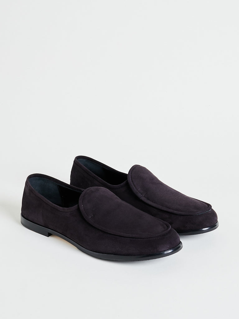 Dusan - Suede Loafer in Black Wood
