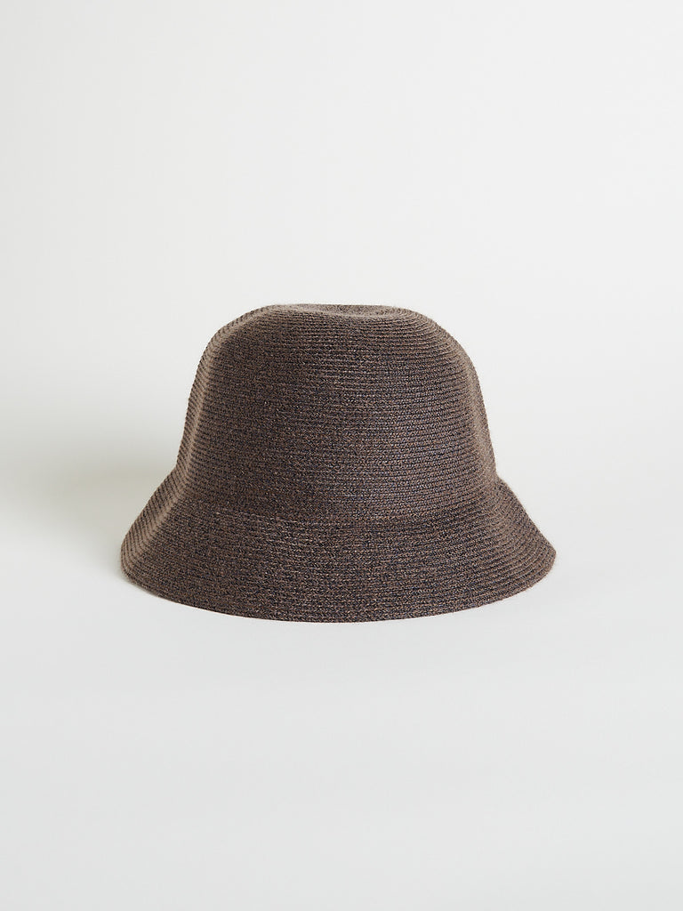Mature Ha - Paper Mohair Braid Hat in Dark Mocha