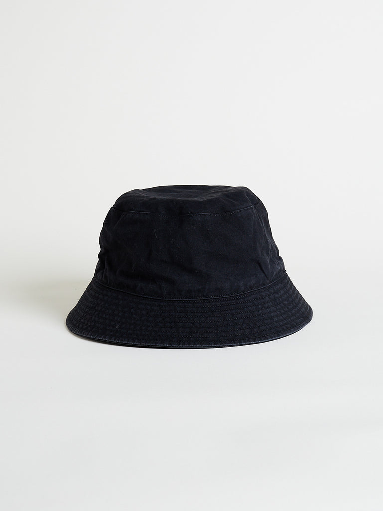 Kijima Takayuki - German Duck Sulfer Dyed Bucket Hat in Black