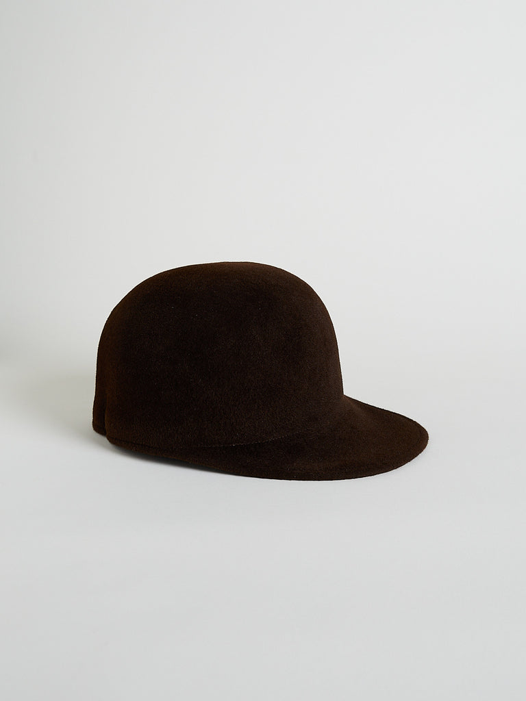 Kijima Takayuki - Felt Jockey Cap in Brown