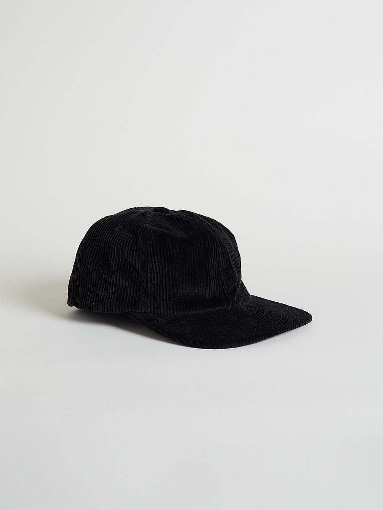 Kijima Takayuki - Corduroy Back Slit 6 Panel Cap in Black