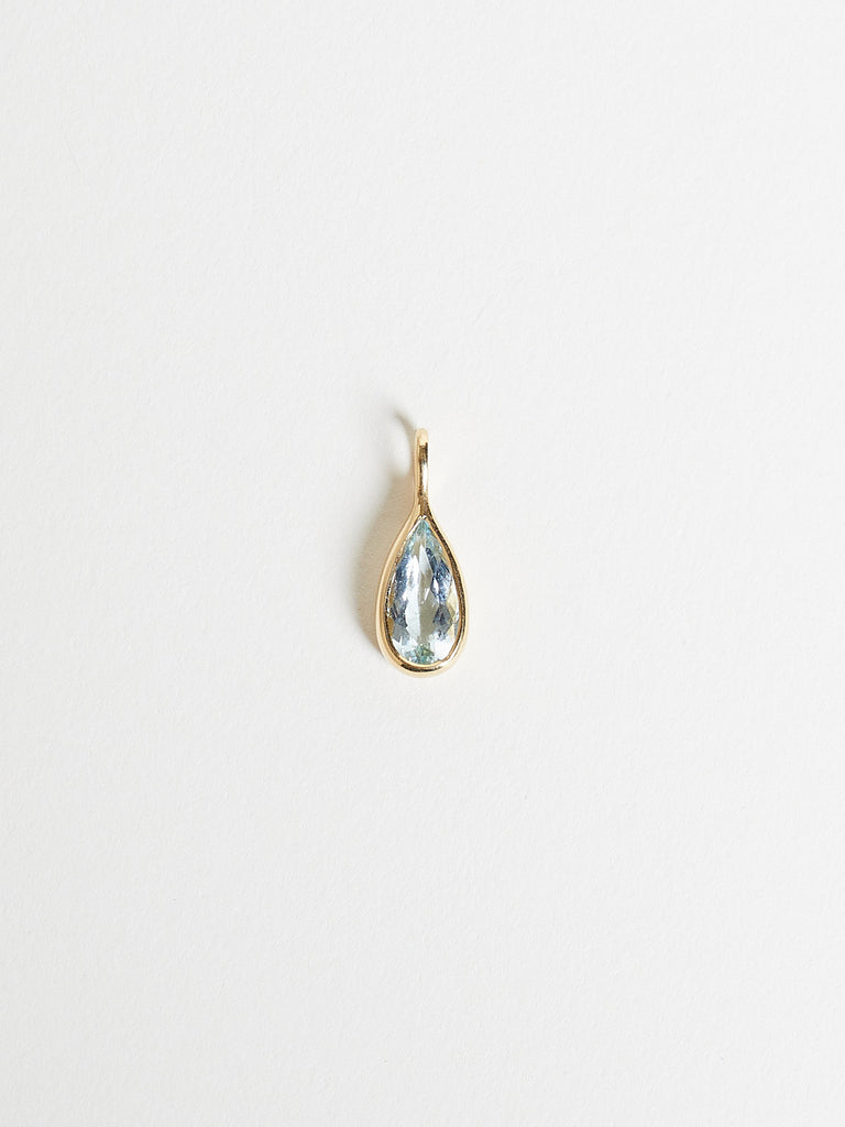 Myrto - Pear 1.56ct Aquamarine Charm in 18k Yellow Gold