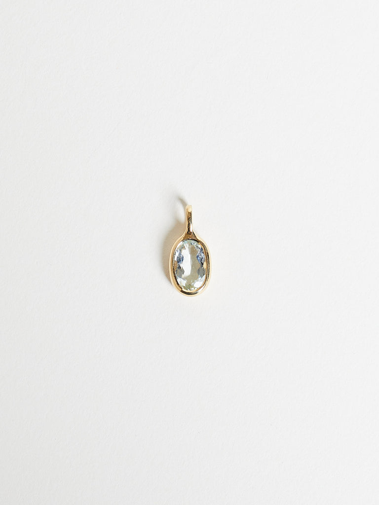 Myrto - Oval 1.8ct Aquamarine Charm in 18k Yellow Gold