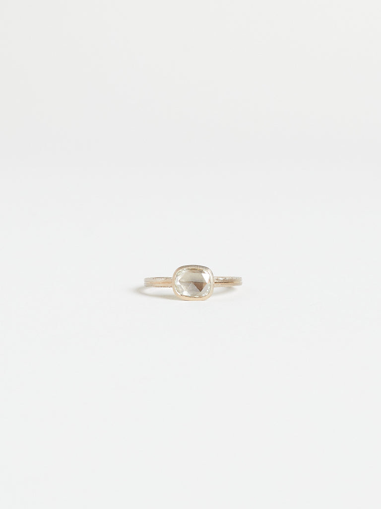 Anaconda - Gunilla Ring with 0.62ct Rose Cut White Diamonds on 18k White Gold