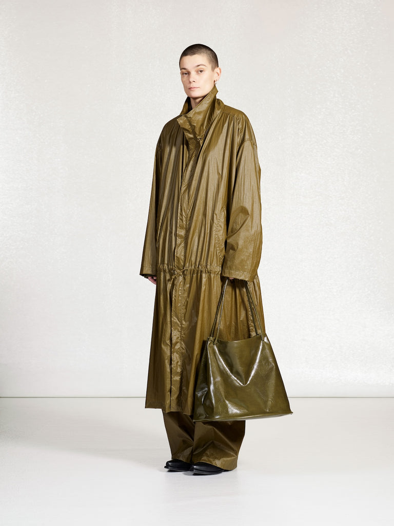Gabriela Coll Garments - No.351 Technical Long Coat in Green