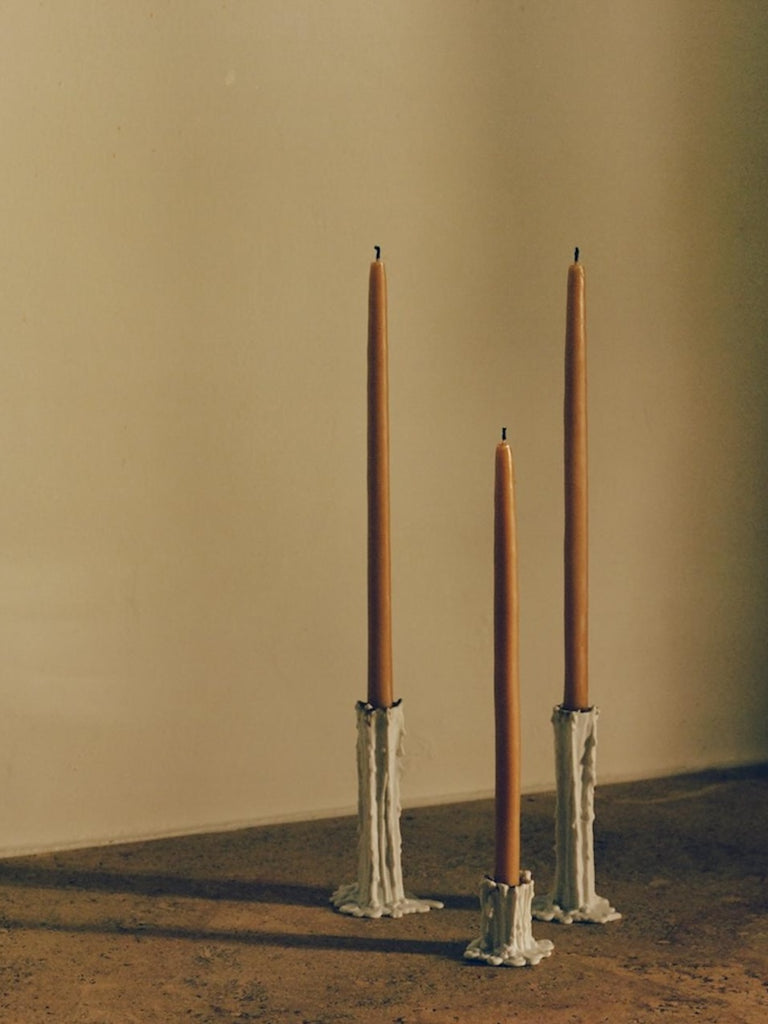Nymphenburg Candlestick Vesuvius 13cm in White Bisque