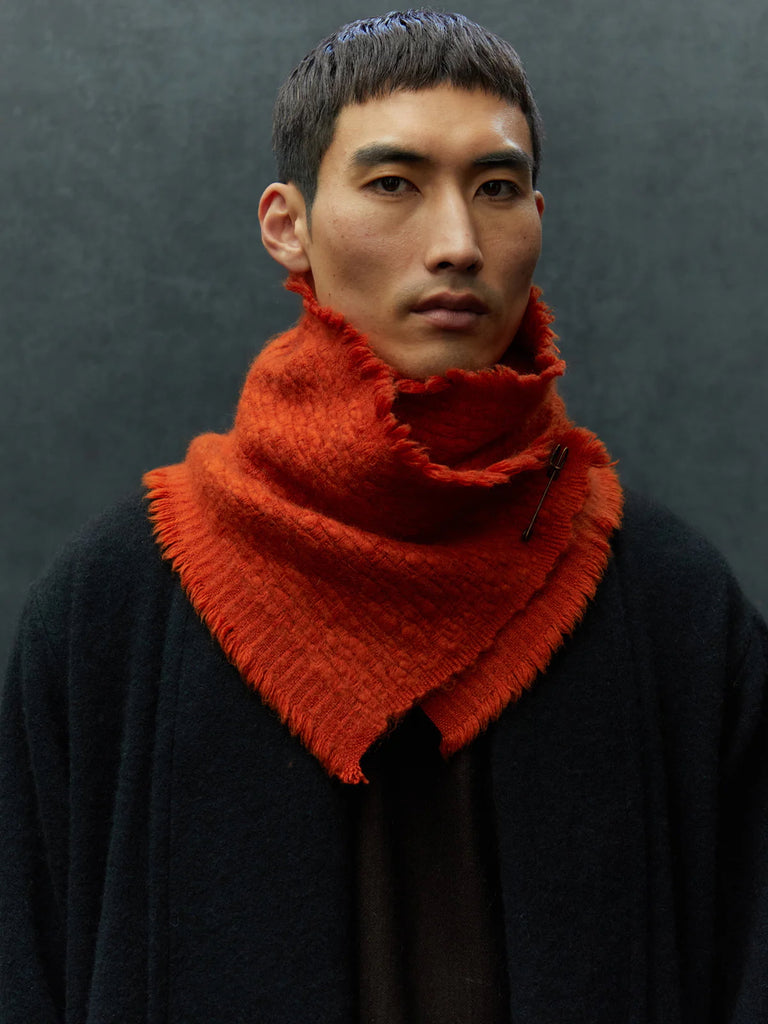 Handspun Dawn Neck Warmer in Tangerine