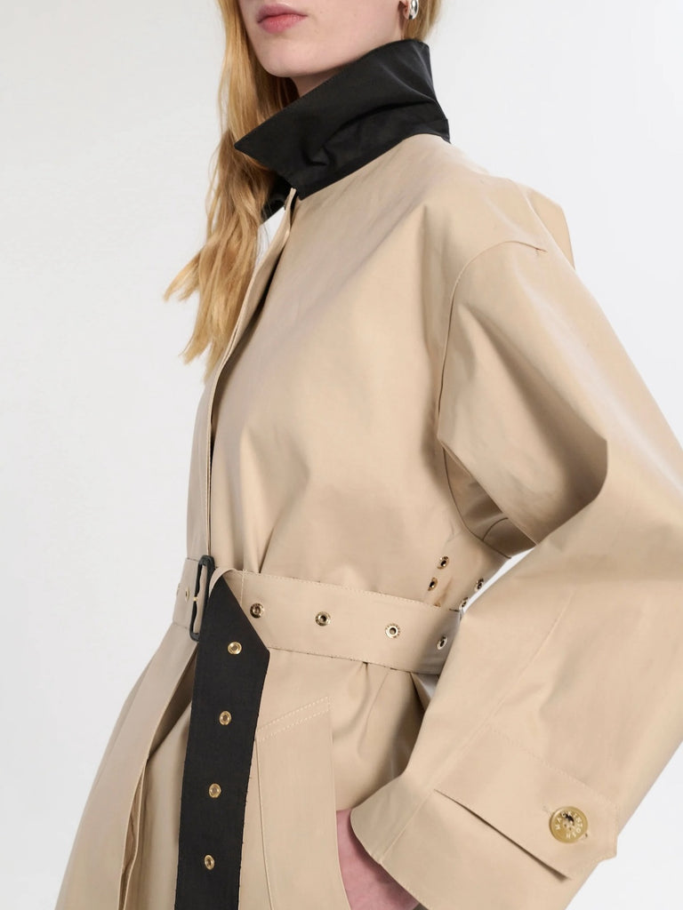 Mackintosh - Bowland Belted Coat in Putty