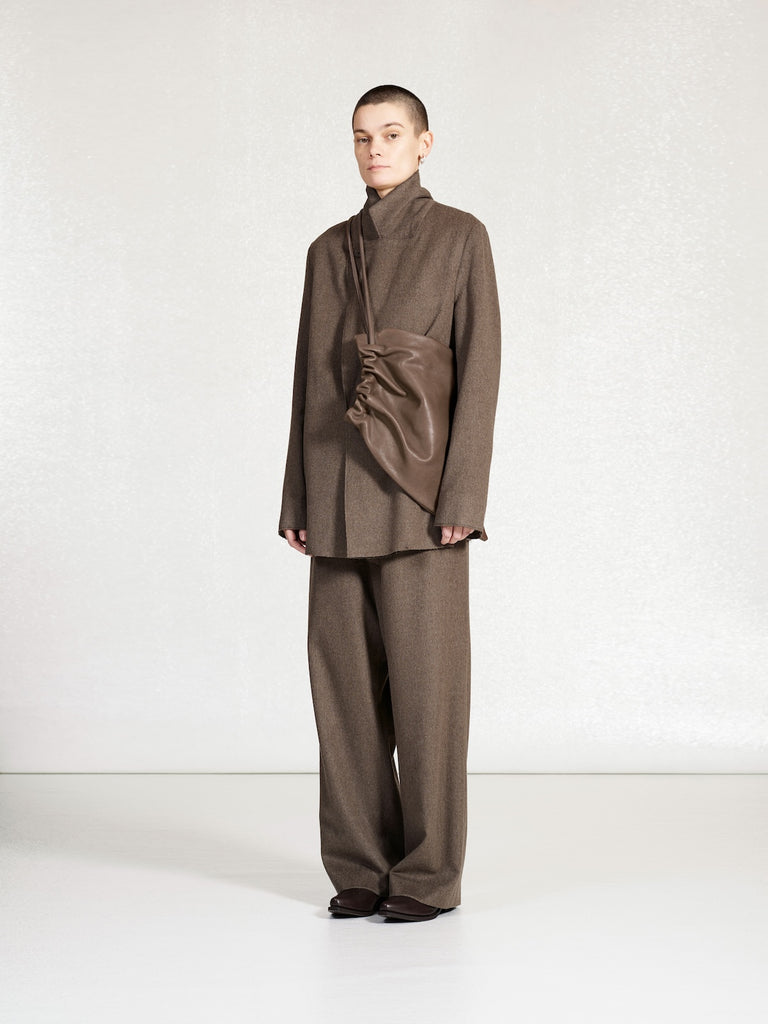 Gabriela Coll Garments - No.288 Heavy Wool Drawstring Trousers in Dust