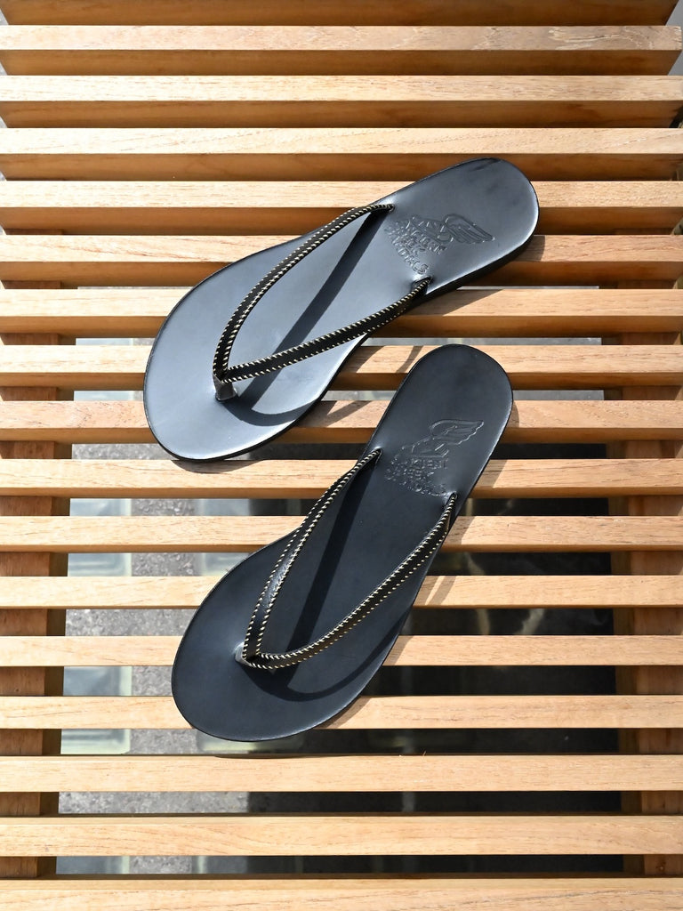 Saionara Stitch Sandal in Black