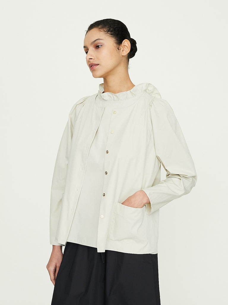 Atlantique Ascoli Nest 2 Puff Sleeve Blouse in Almond Milk