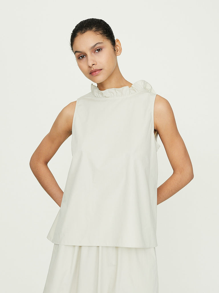 Atlantique Ascoli Echo 2 Sleeveless Blouse in Almond Milk