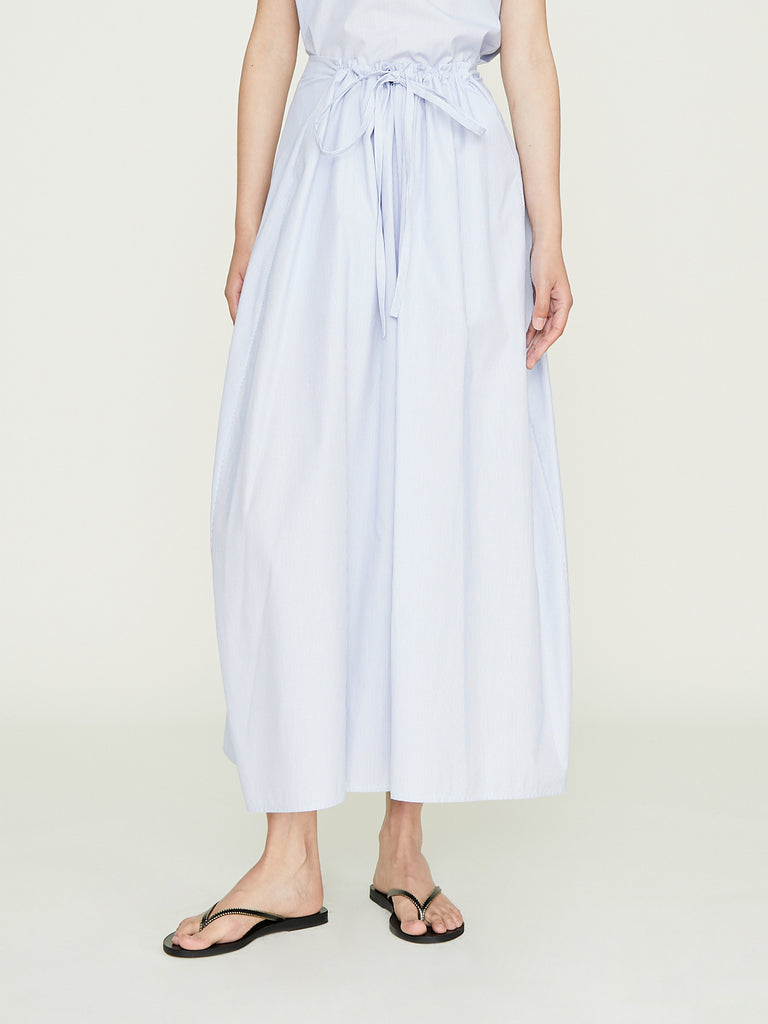 Atlantique Ascoli - Jupe-Culotte Onde LG Culotte Skirt in White/Blue Pinstripe