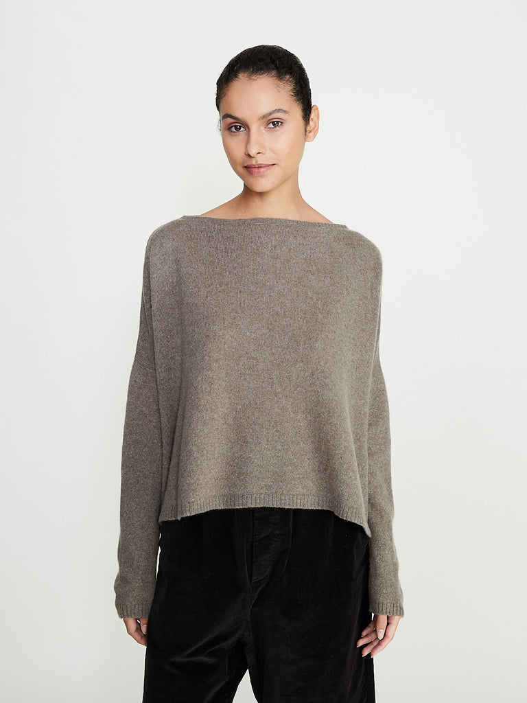 Album di Famiglia - Boatneck Sweater WS in Marron Glace