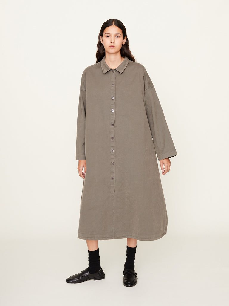 Album di Famiglia - Loose Collar Dress WCC in Taupe