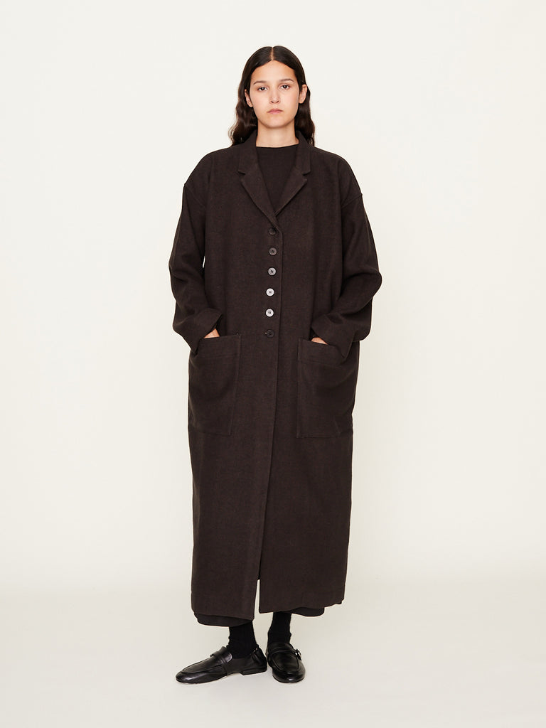Album di Famiglia - Soft Egg Coat C in Brown