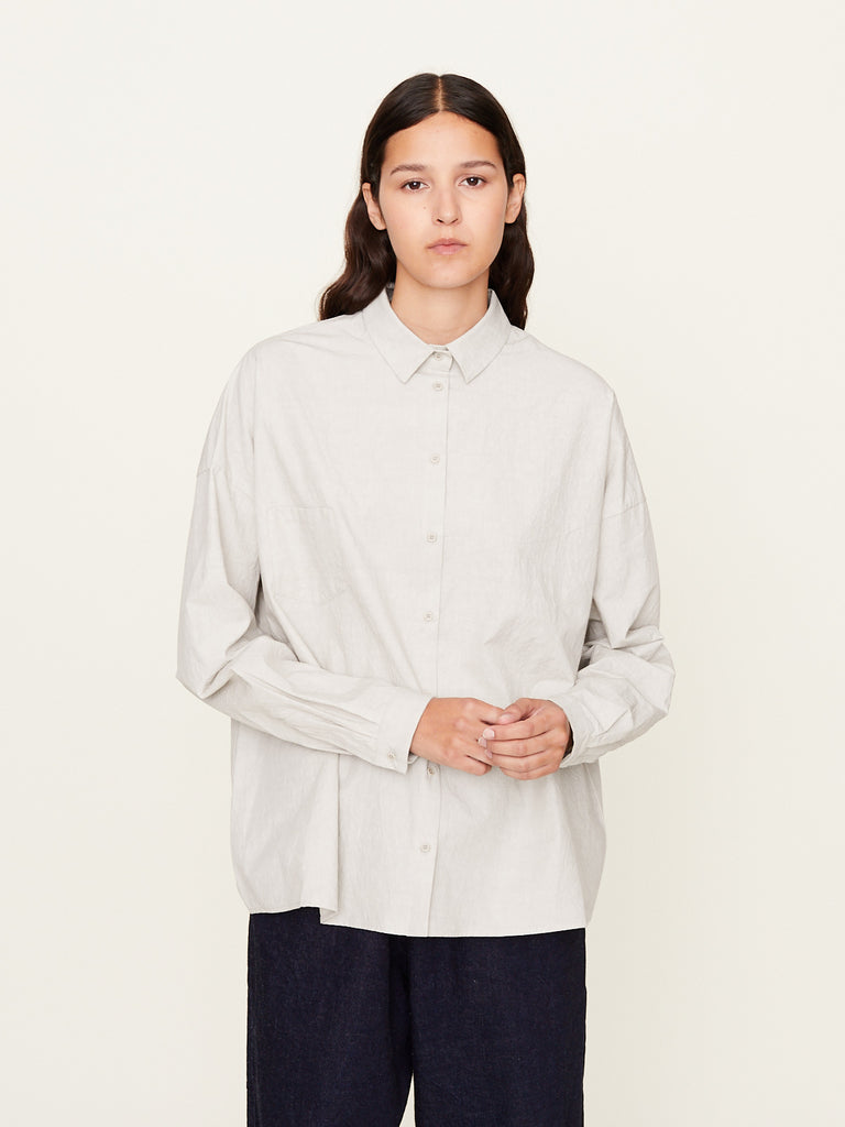 Apuntob - Japanese Cotton Shirt in Light Grey