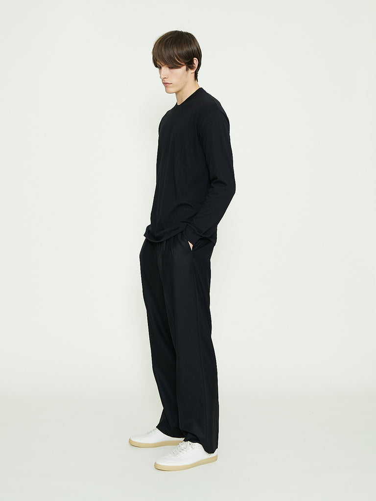 Auralee Super Light Wool Slacks in Black