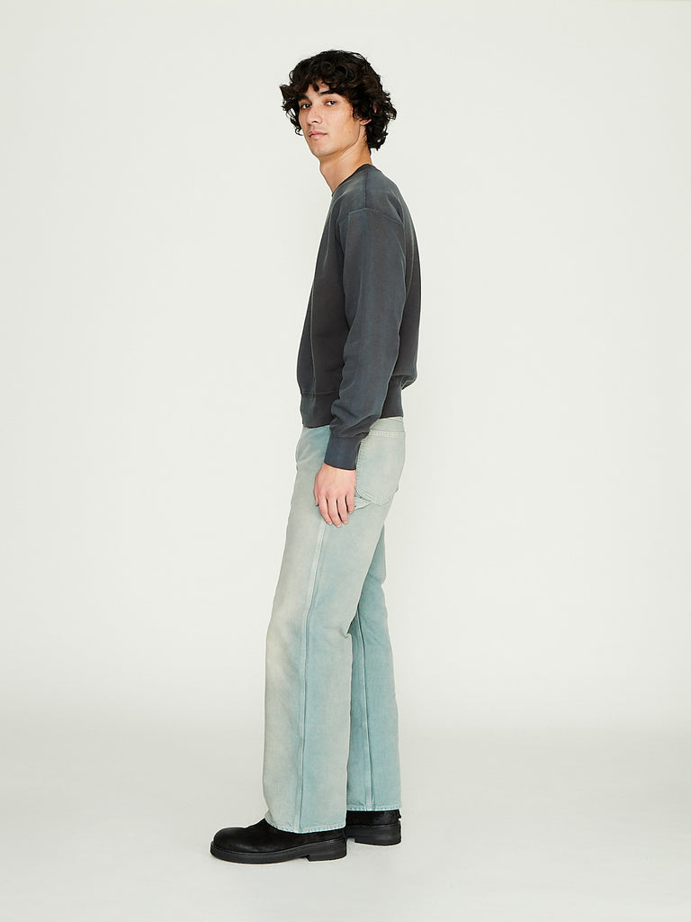 Auralee - Organic Cotton Duck Pants in Ash Green