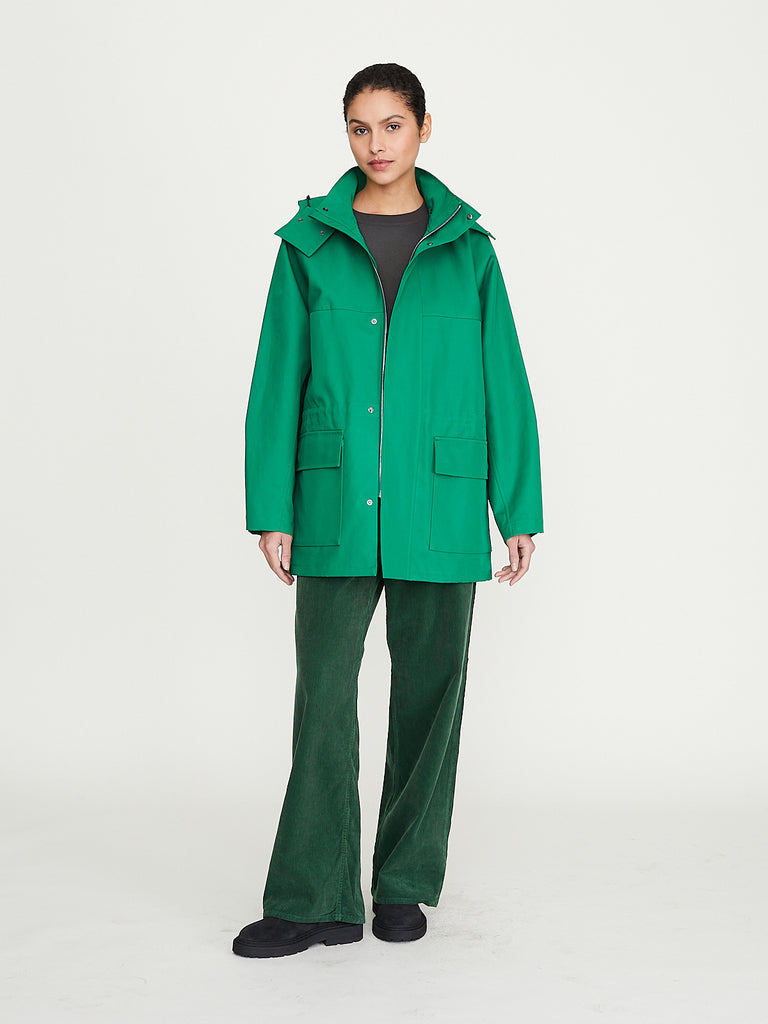 Auralee - Women's High-Density Bonded Cotton Gabardine Blouson in Green