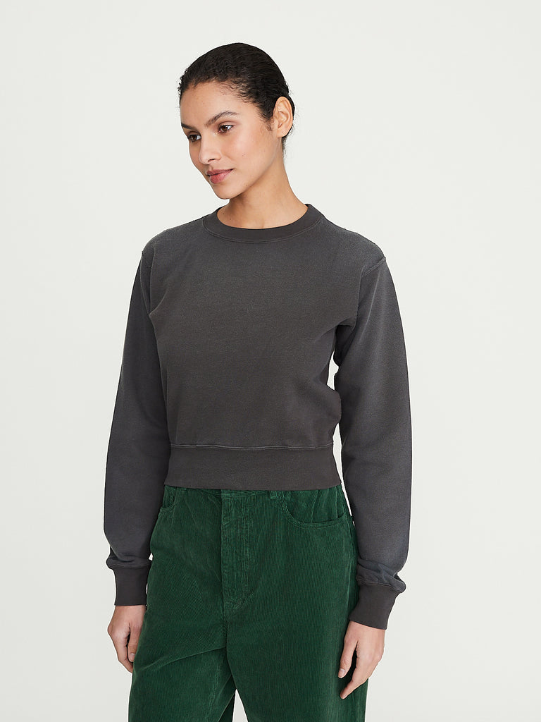 Auralee - Women's Product Dyed Pima Light Sweat P/O in Ink Black