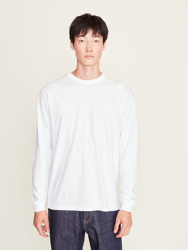 Auralee - Seamless Long Sleeves Tee in White