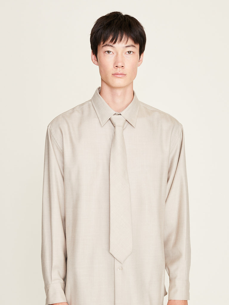 Auralee - Super Light Wool Tie in Top Beige