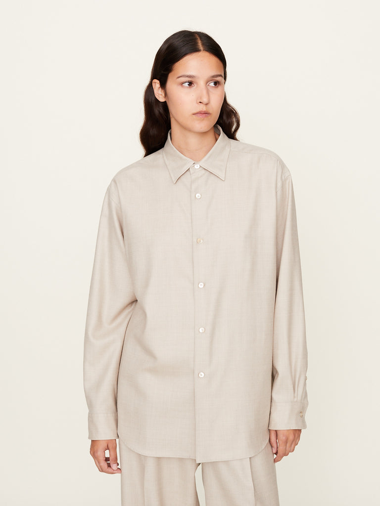 Auralee - Super Light Wool Shirt in Top Beige