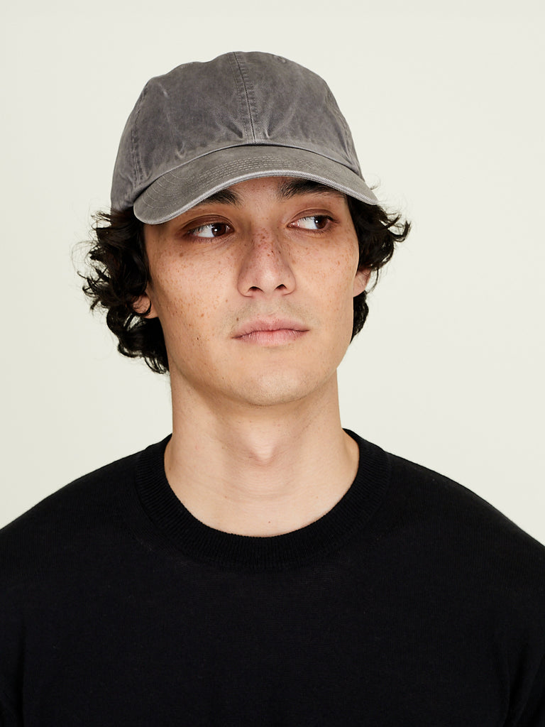 Auralee - Men's Garment-Dyed Finx Chino Cap Made By Kijima Takayuki in Ink Black