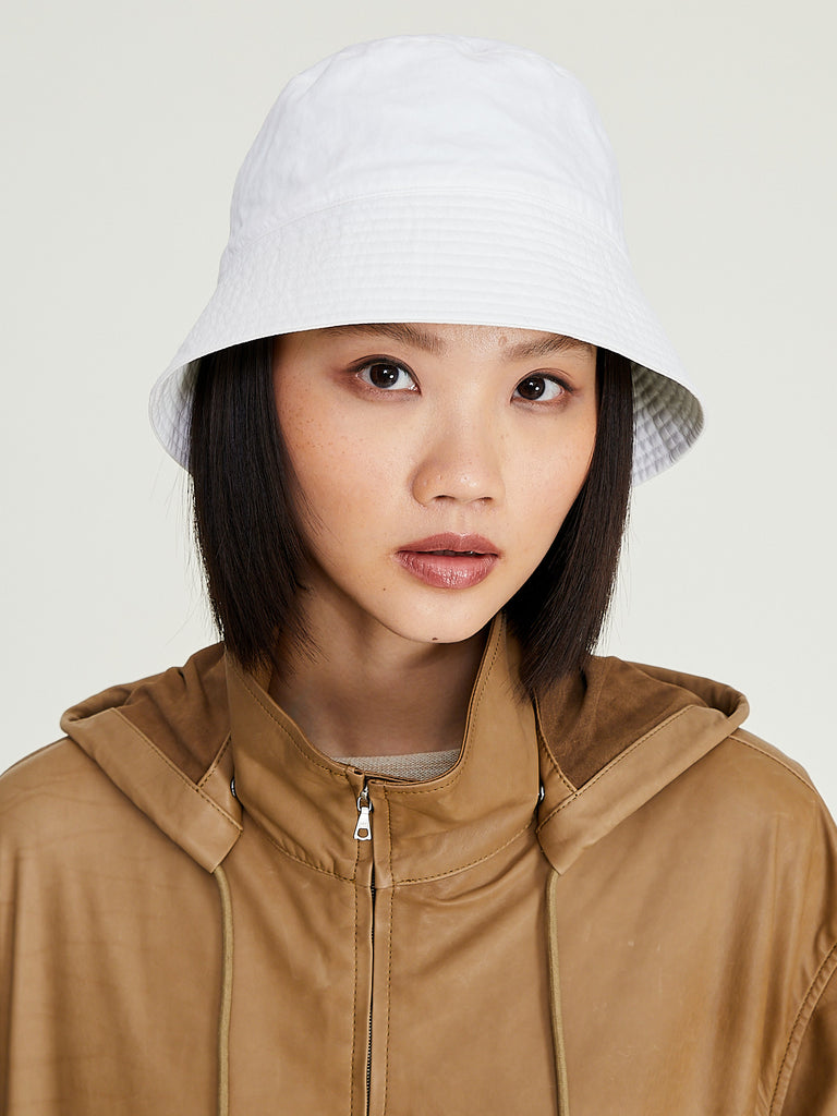 Auralee - Women's Garment-Dyed Finx Chino Bucket Hat Made By Kijima Takayuki in White