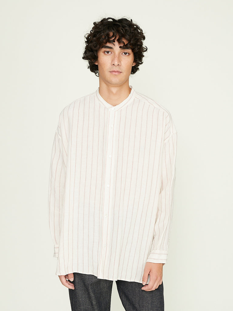 Arts & Science - Band Collar Simple Shirt in Vintage Ivory