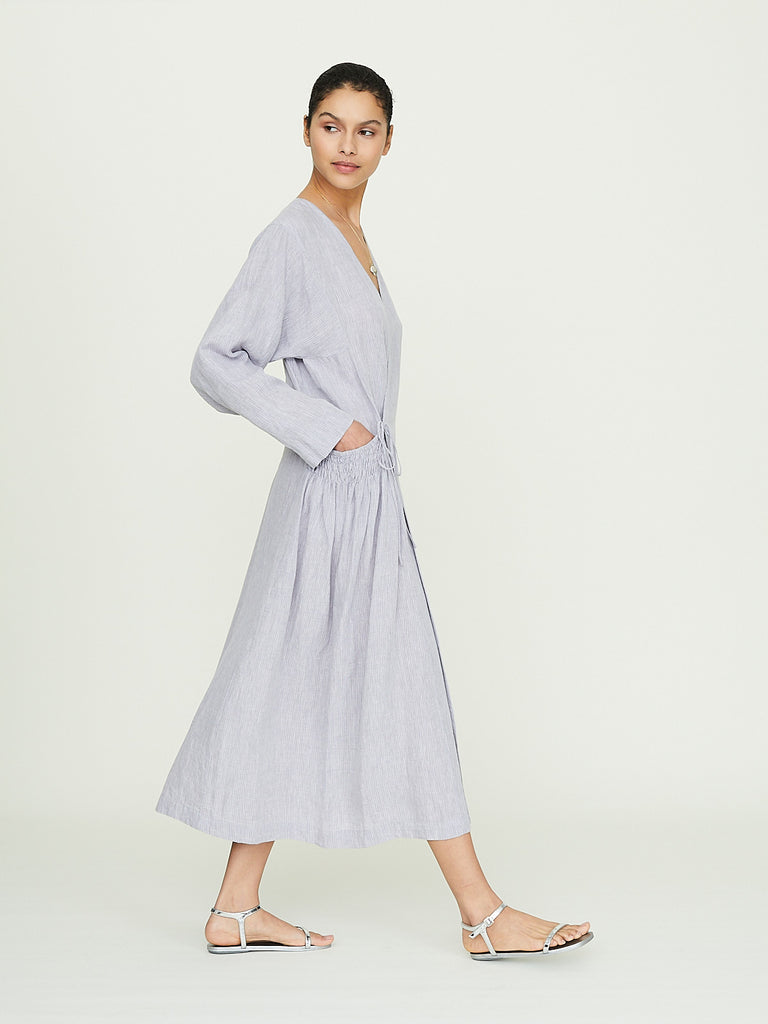 Arts & Science Side Pocket Wrap Dress in Old Lavender