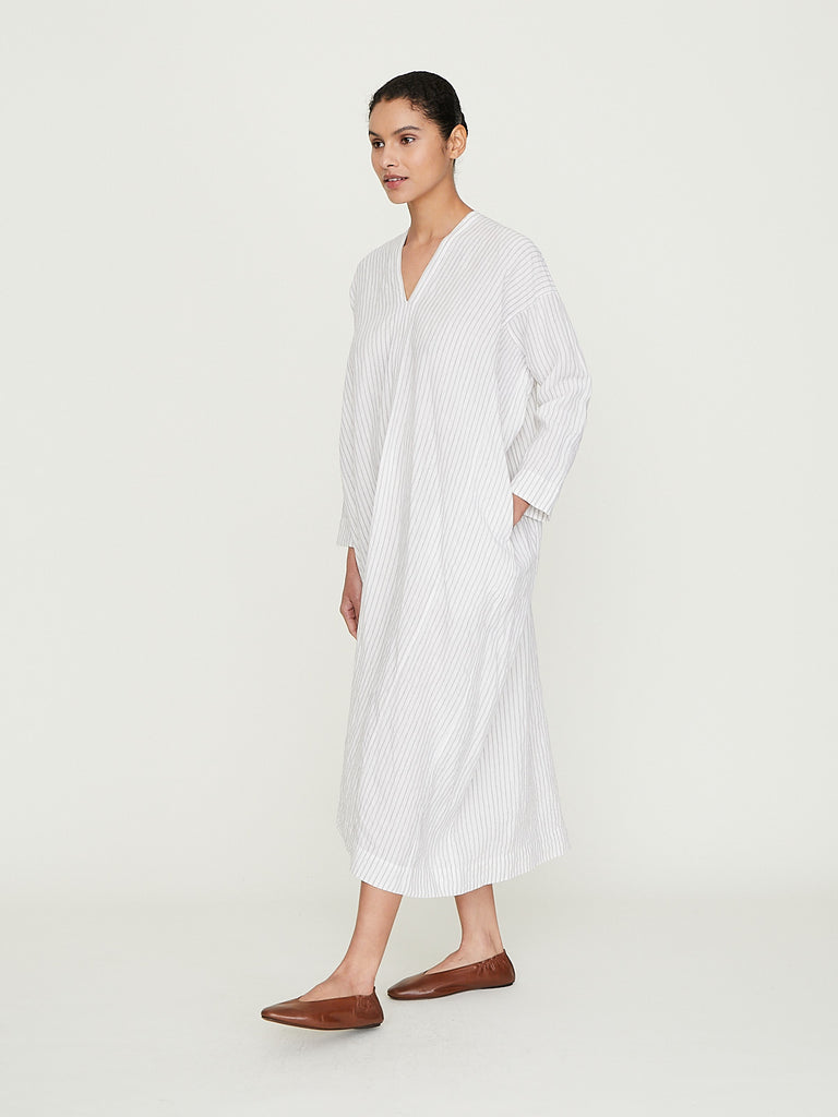 Arts & Science Flat Long Dress in Off White