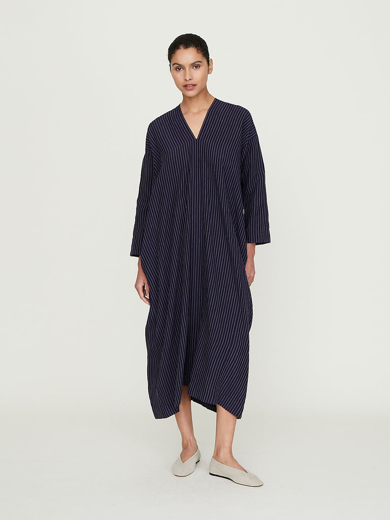 Arts & Science Flat Long Dress in Purplish Navy
