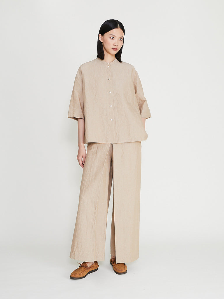 Arts & Science - Front Box Tuck Pants in Vintage Beige