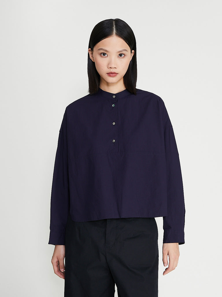 Arts & Science - Big Yoke Shirt Short in Purplish Navy