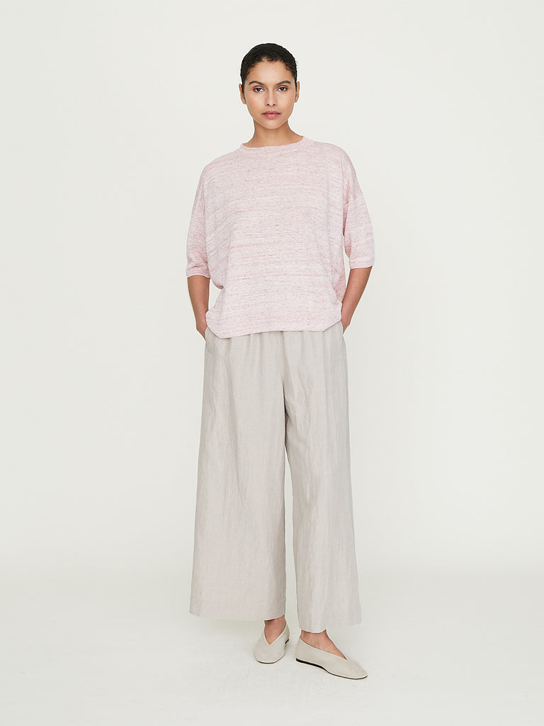 Arts & Science Front String Wide Pants 3 in Natural