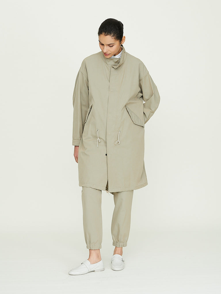 Arts & Science Fishtail Coat in Khaki Grey