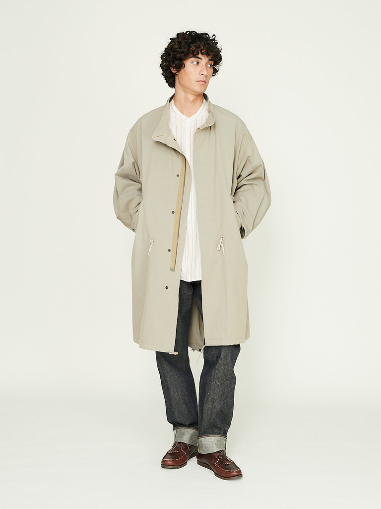 Fishtail Coat in Khaki Grey