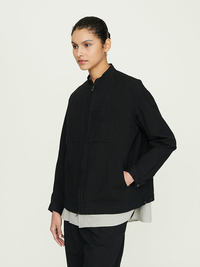 Arts & Science Stand Collar Work Blouson 2 in Black